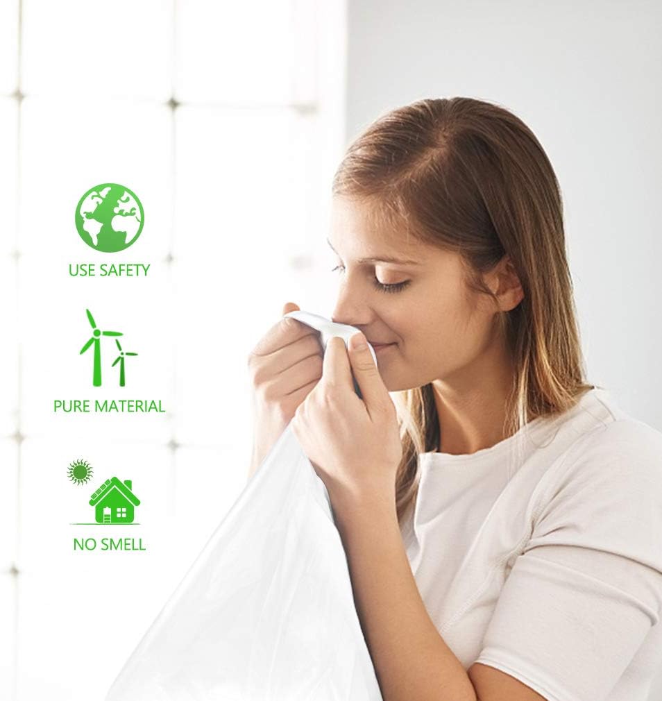 2 Gallon 330 Counts Strong Trash Bags Garbage Bags by Teivio, Bathroom Trash Can Bin Liners, Small Plastic Bags for home office kitchen, Clear